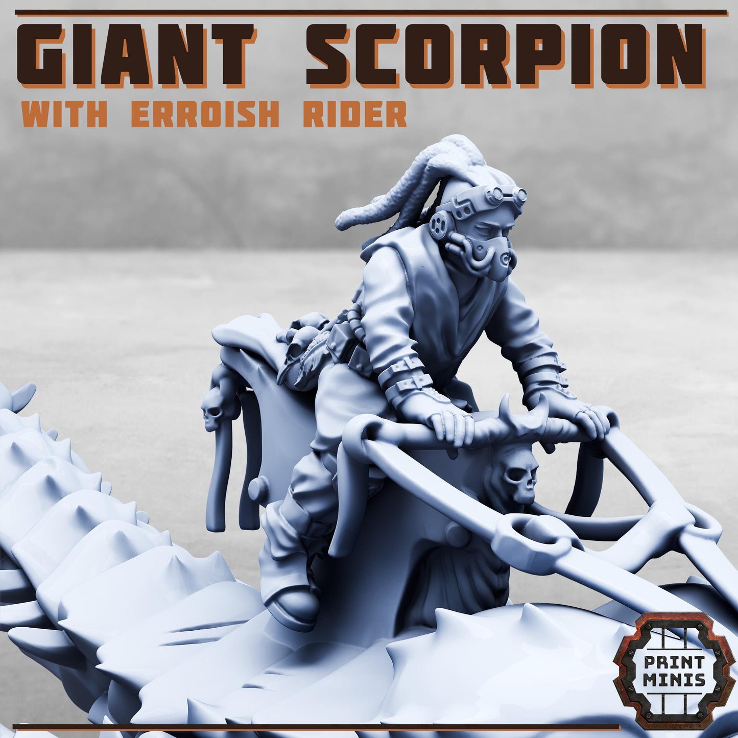 Giant Scorpion with Erroish Rider - Print Minis