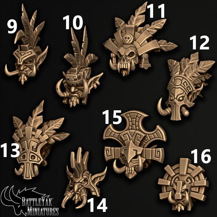 Trollkin Male Heads, Customisation Pack - 28mm Scale (16 Variants Available) - Battle Yak
