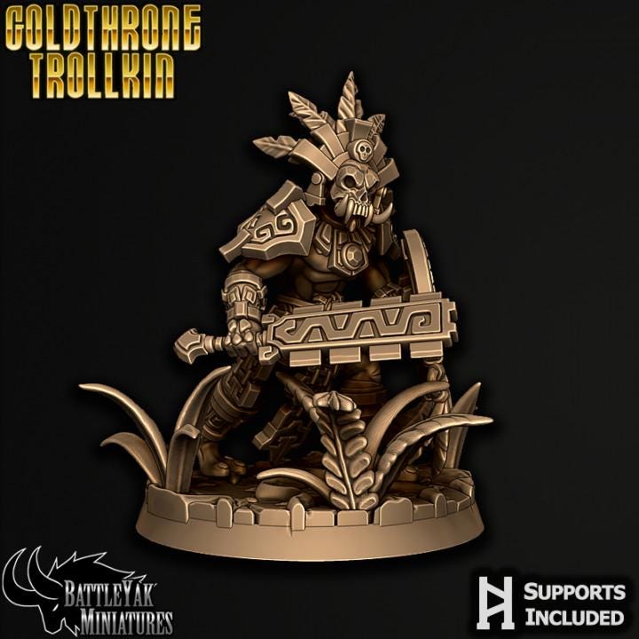 Goldthrone Trollkin, Male Gang (6 Variants Available) - Battle Yak