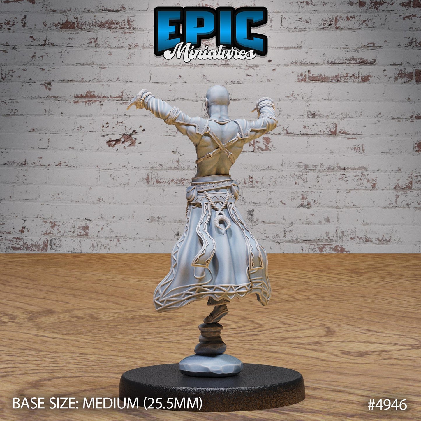 Monk Adventurer Male (3 Variants Available) - Epic Miniatures