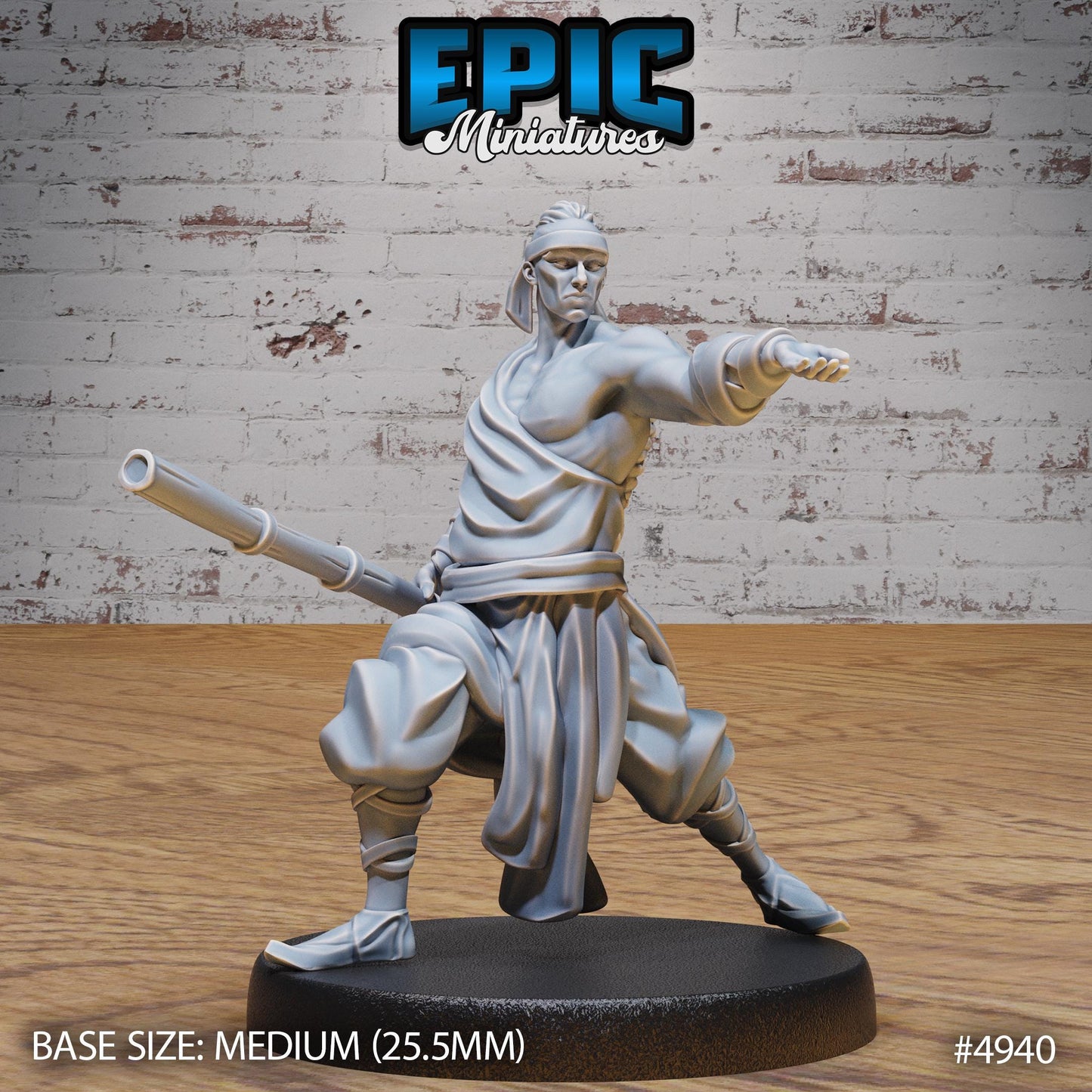 Martial Arts Monk (3 Variants Available) - Epic Miniatures