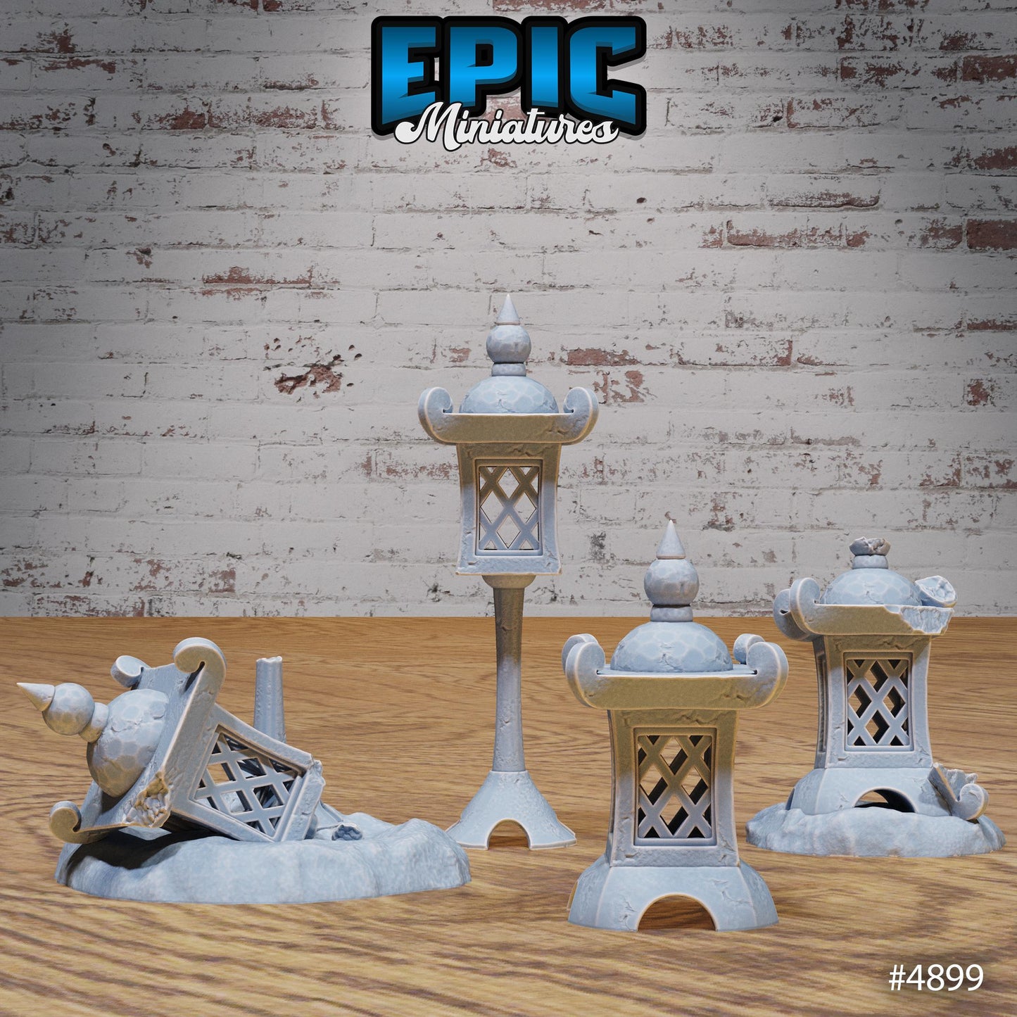 Eastern Temple Lamps, Scatter Set (8 Variants Available) - Epic Miniatures