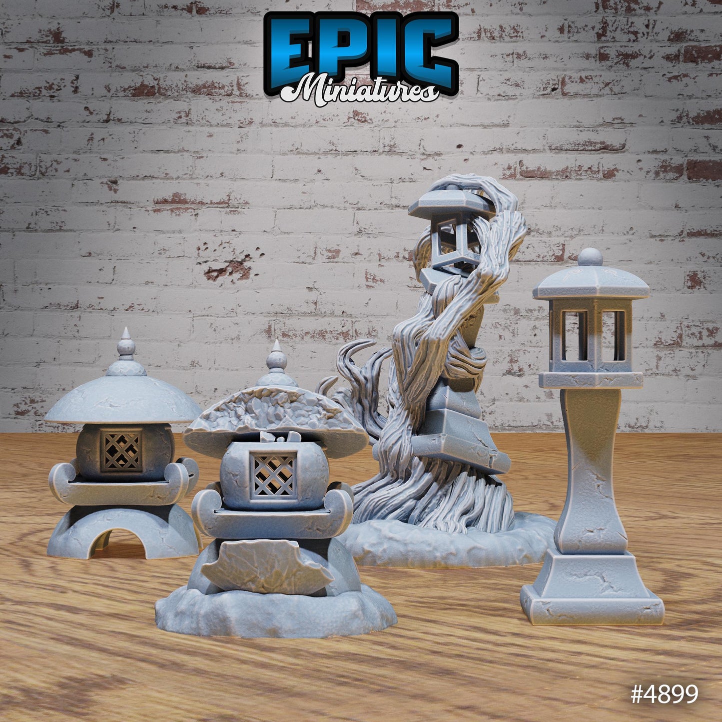 Eastern Temple Lamps, Scatter Set (8 Variants Available) - Epic Miniatures