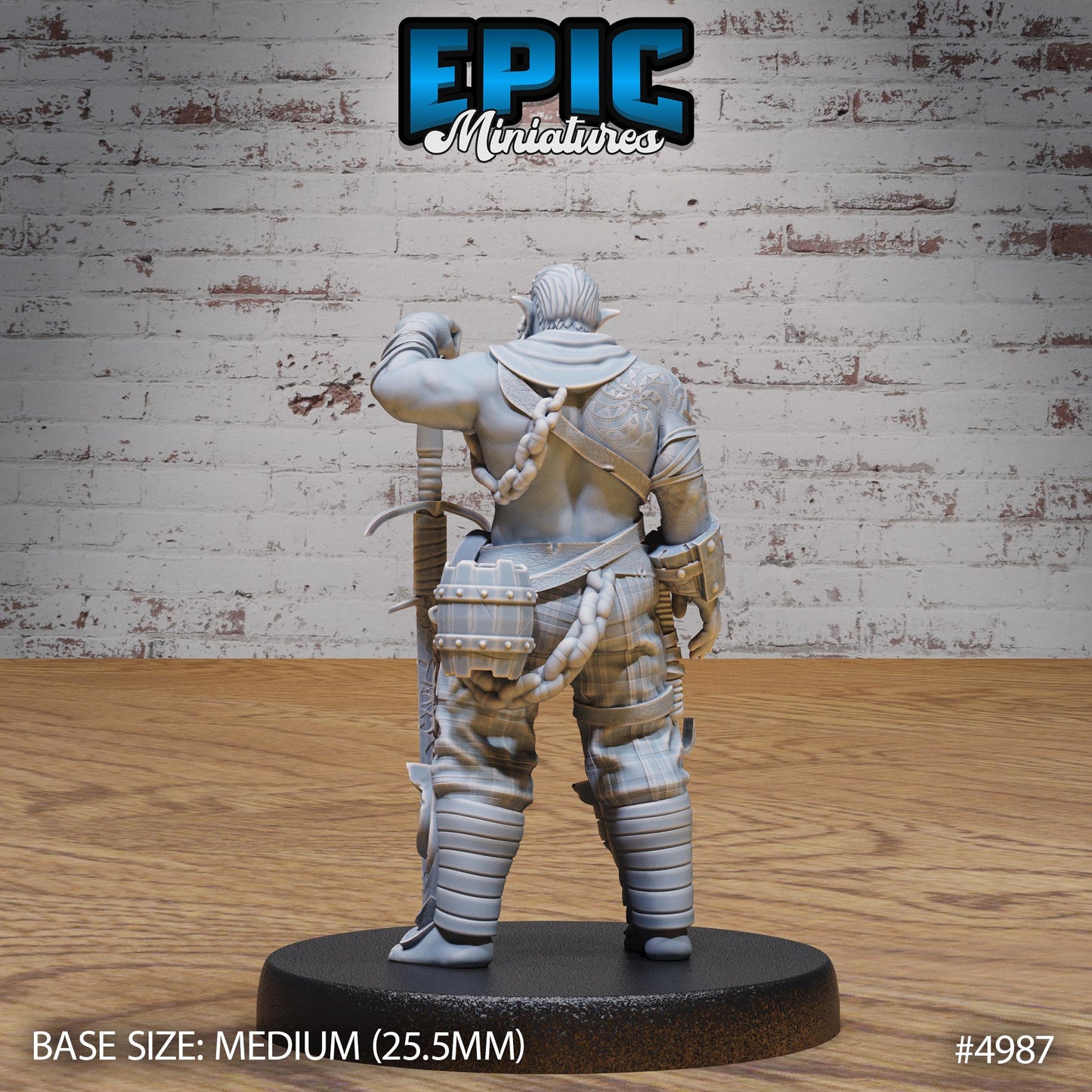 Half Orc Adventurer (3 Variants Available) - Epic Miniatures