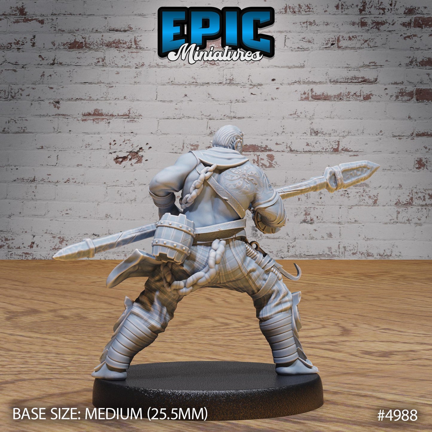 Half Orc Adventurer (3 Variants Available) - Epic Miniatures