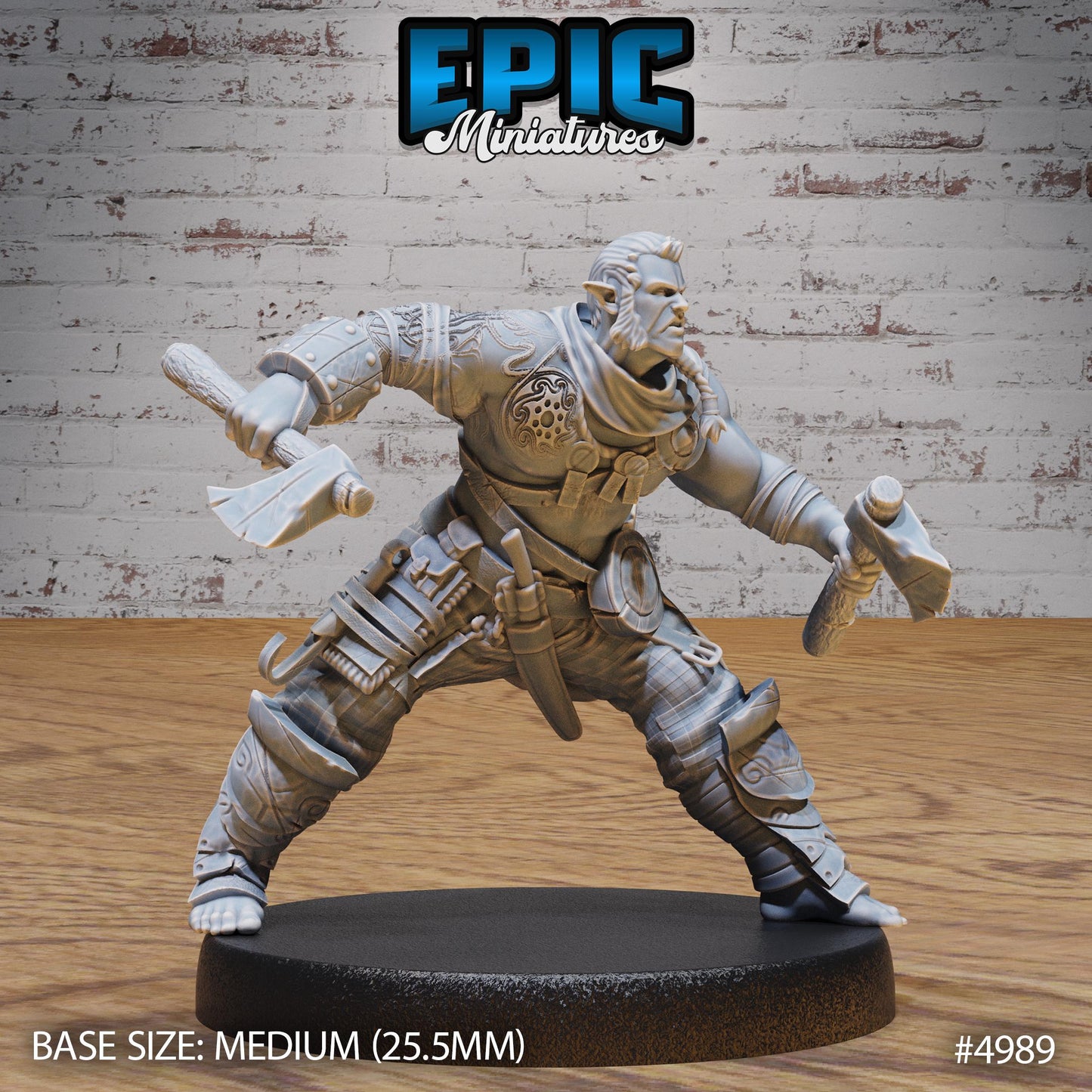 Half Orc Adventurer (3 Variants Available) - Epic Miniatures