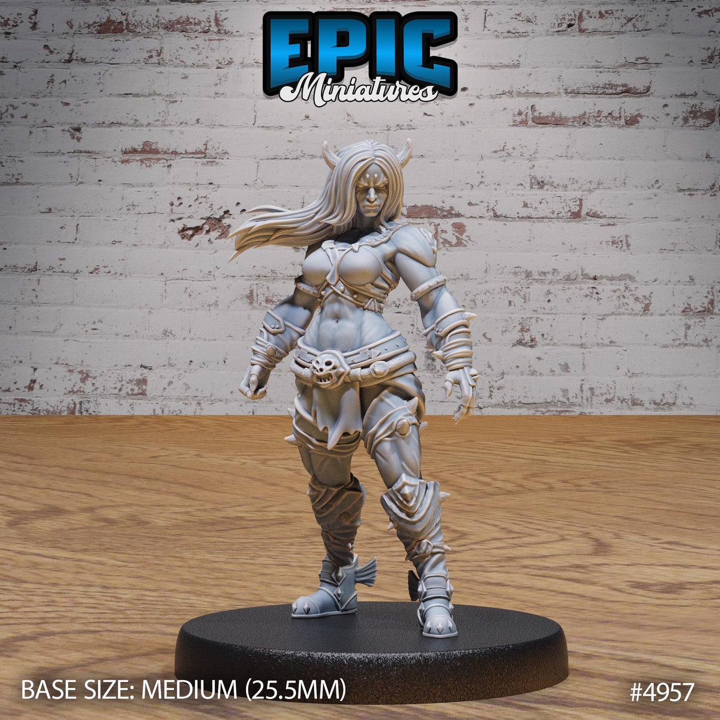 Orc Tiefling Female (3 Variants Available) - Epic Miniatures