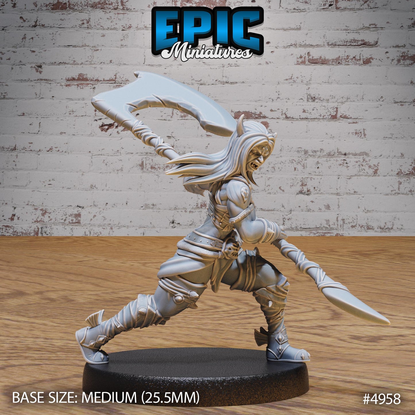 Orc Tiefling Female (3 Variants Available) - Epic Miniatures