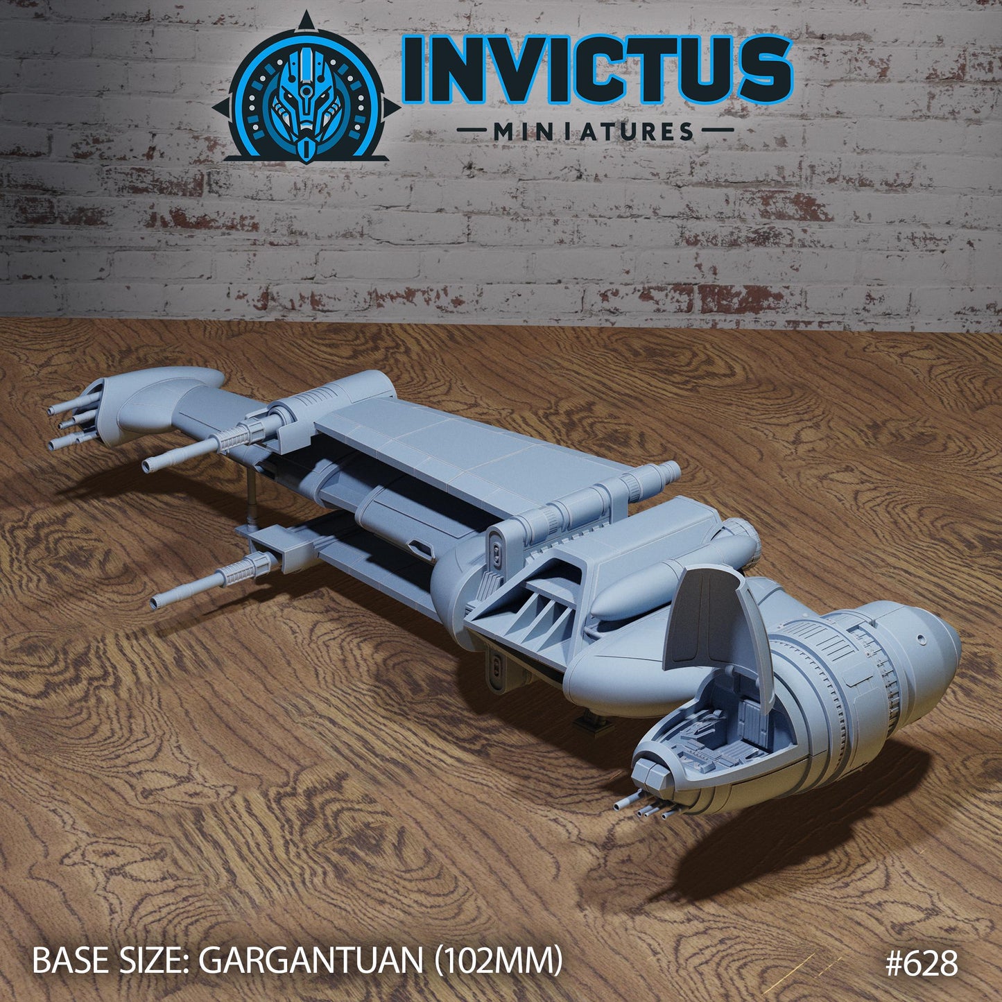 T Spaceship (2 Variants Available) - Invictus Miniatures