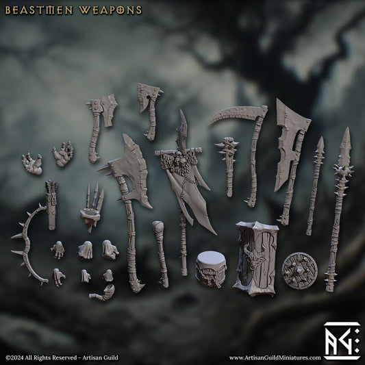 Beastmen Hands and Weapons, 28mm Scale (25 Variants Available) - Artisan Guild