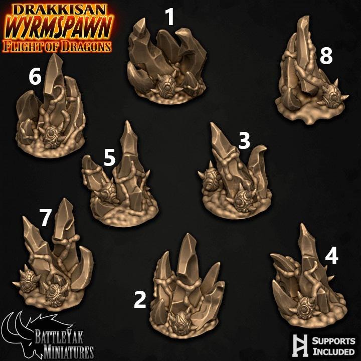 Wyrmstones Crystal Terrain (8 Variants Available) - Battle Yak