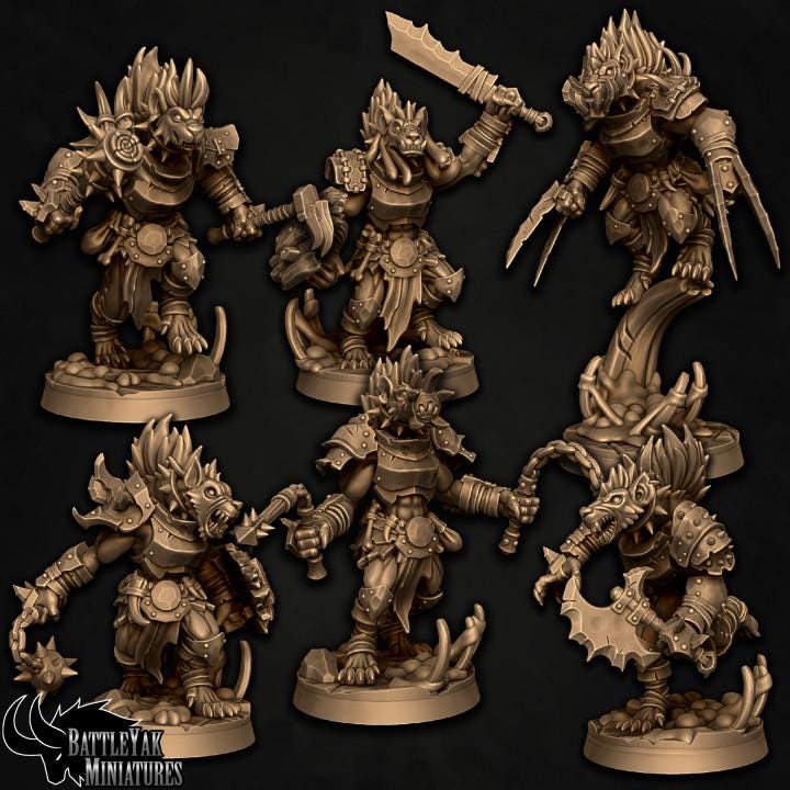 Hecklefang Warriors - Ironcollar Pack (6 Variants Available) - Battle Yak