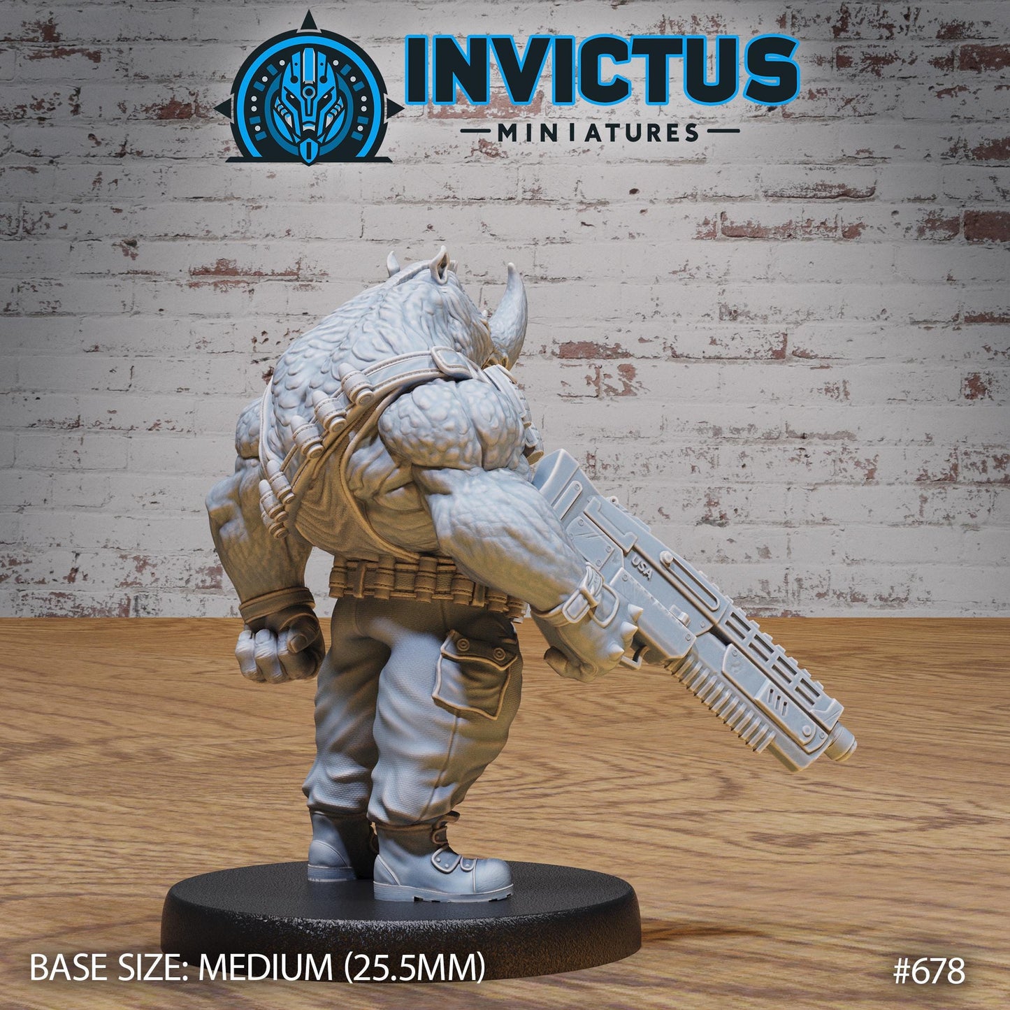 Rhino Bandit (3 Variants Available) - Invictus Miniatures