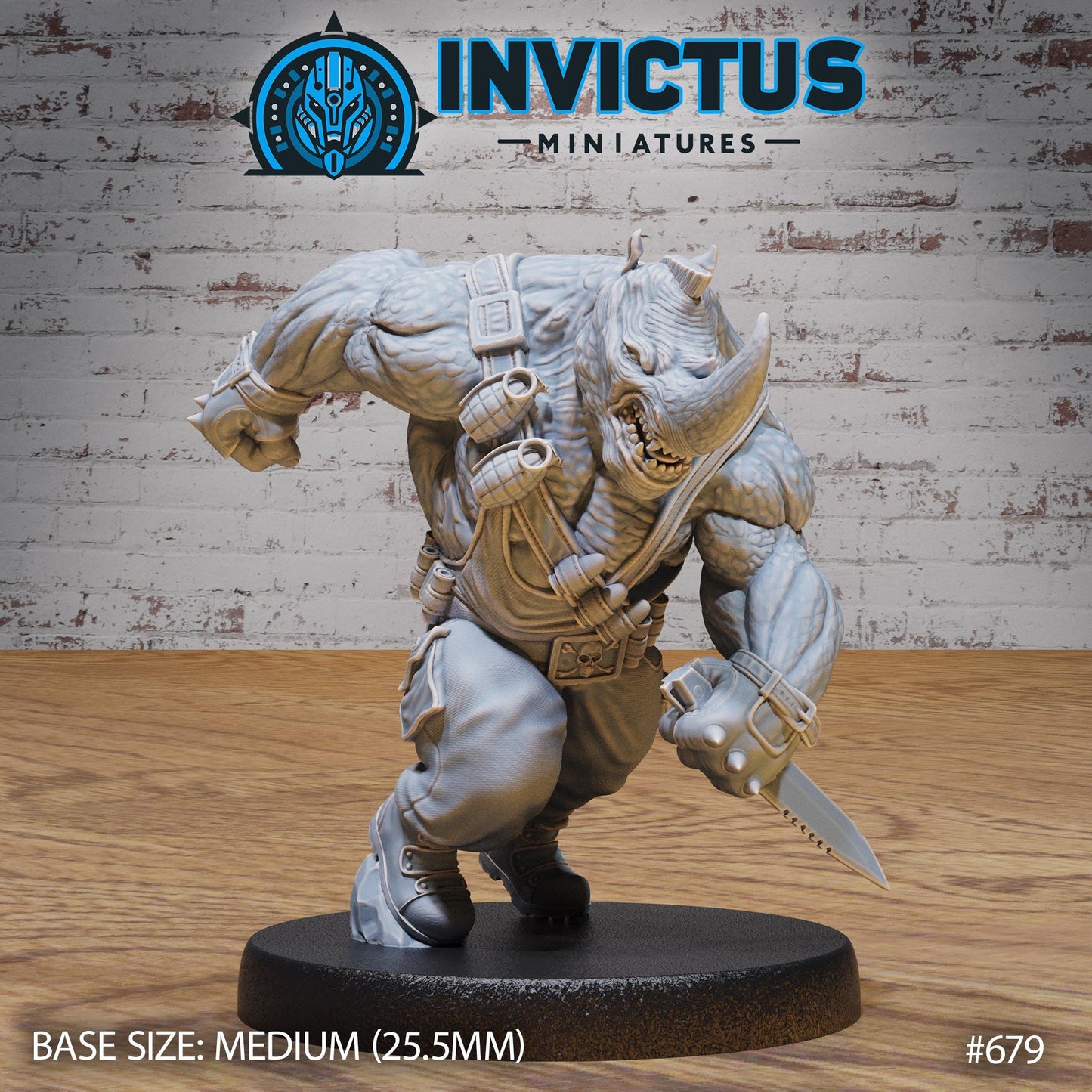 Rhino Bandit (3 Variants Available) - Invictus Miniatures