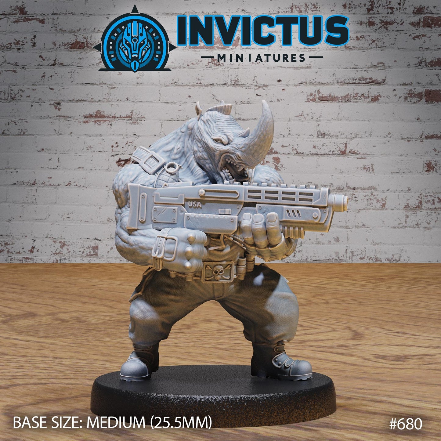 Rhino Bandit (3 Variants Available) - Invictus Miniatures