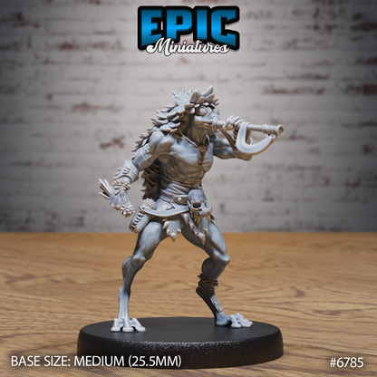Frog Folk Hunters with Leaf Cloaks (3 Variants Available) - Epic Miniatures