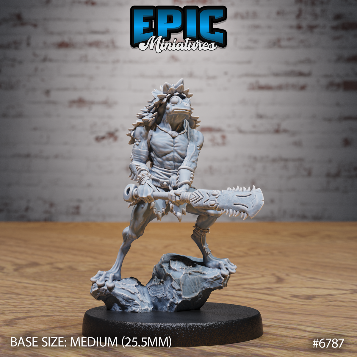 Frog Folk Hunters with Leaf Cloaks (3 Variants Available) - Epic Miniatures