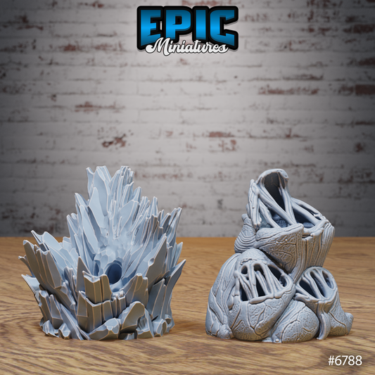 Void Scatter, Plants and Idols Terrain Set (8 Variants Available) - Epic Miniatures