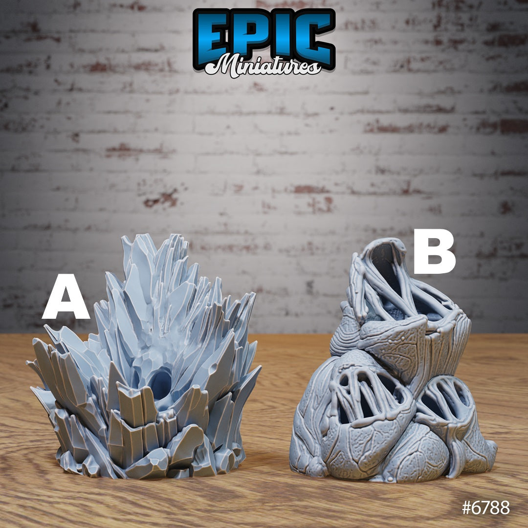 Void Scatter, Plants and Idols Terrain Set (8 Variants Available) - Epic Miniatures
