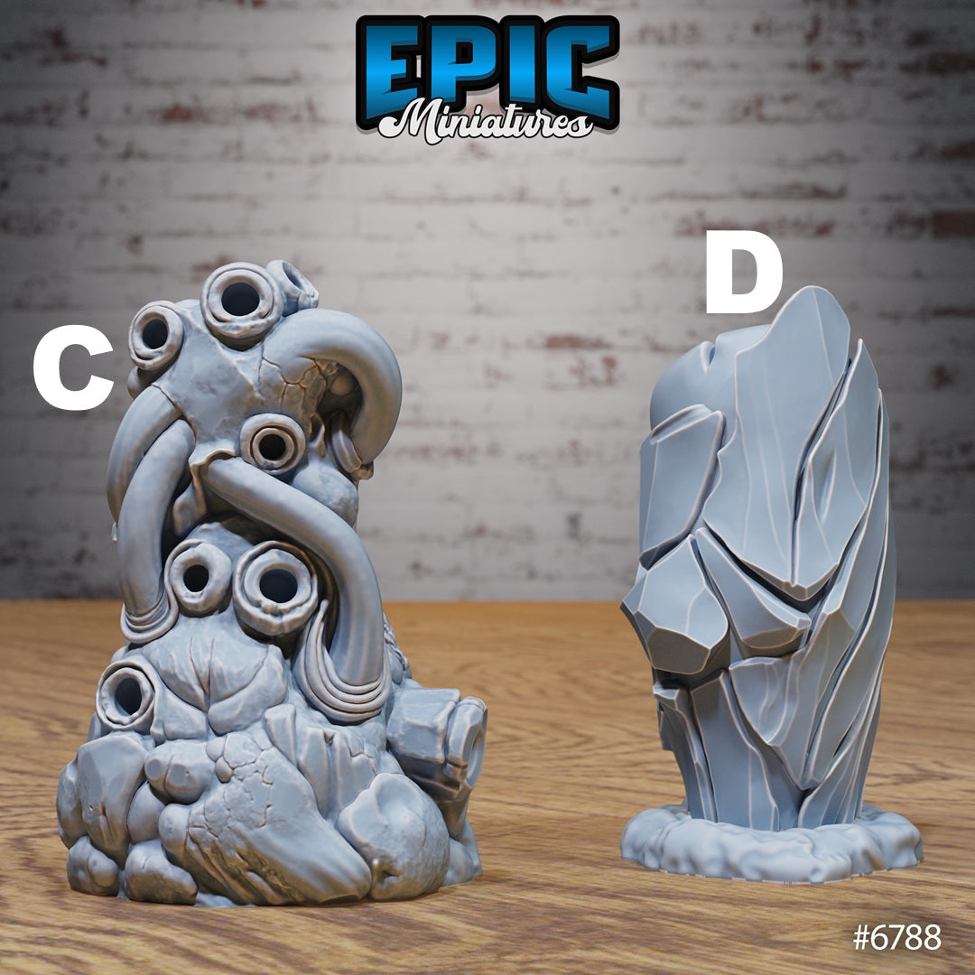 Void Scatter, Plants and Idols Terrain Set (8 Variants Available) - Epic Miniatures