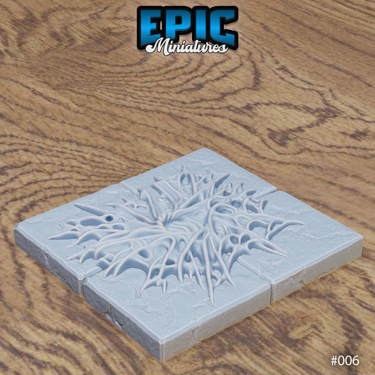 Underdark Columns and Floors, Terrain Pieces (5 Variants Available) - Epic Miniatures