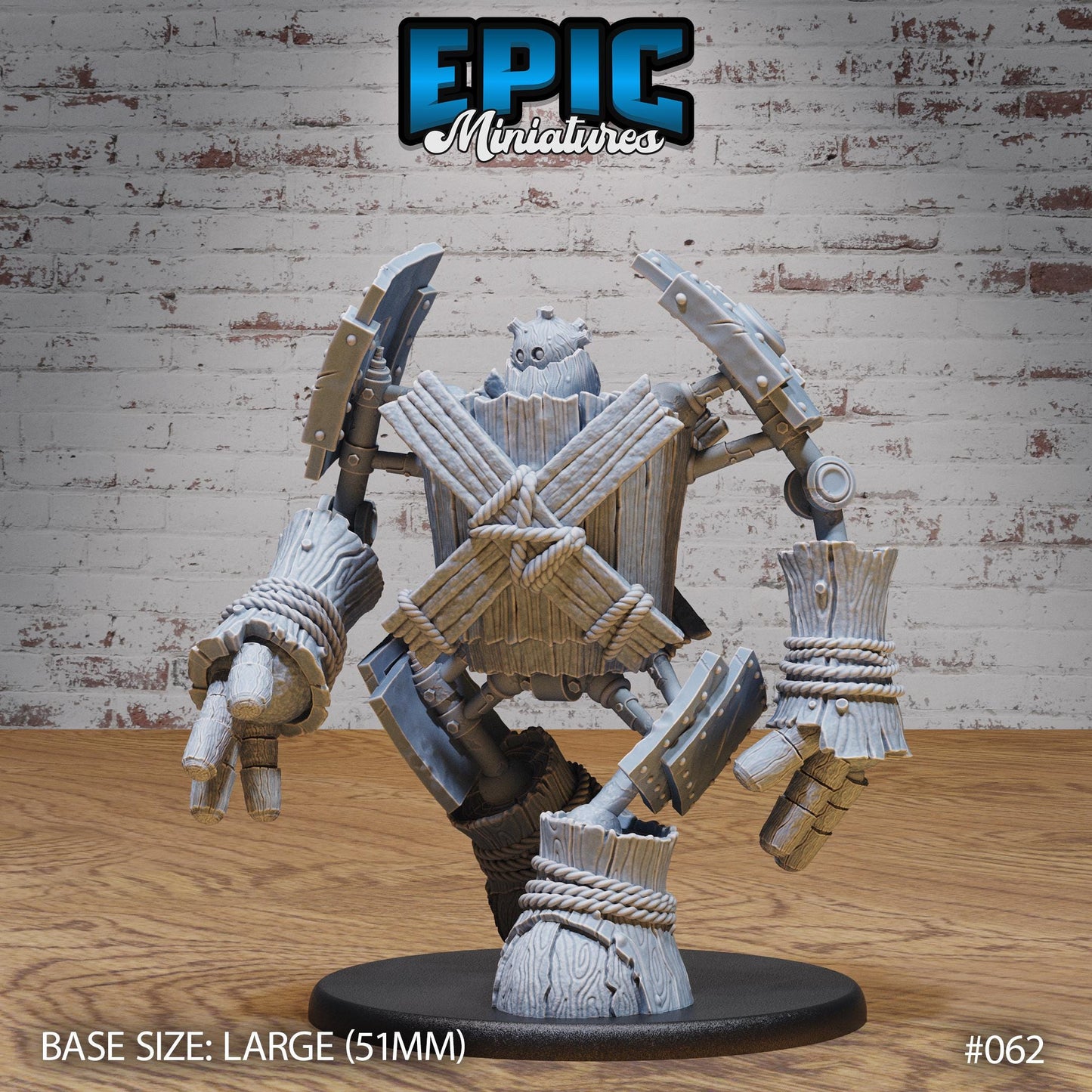 Wooden Construct Golem (3 Variants Available) - Epic Miniatures
