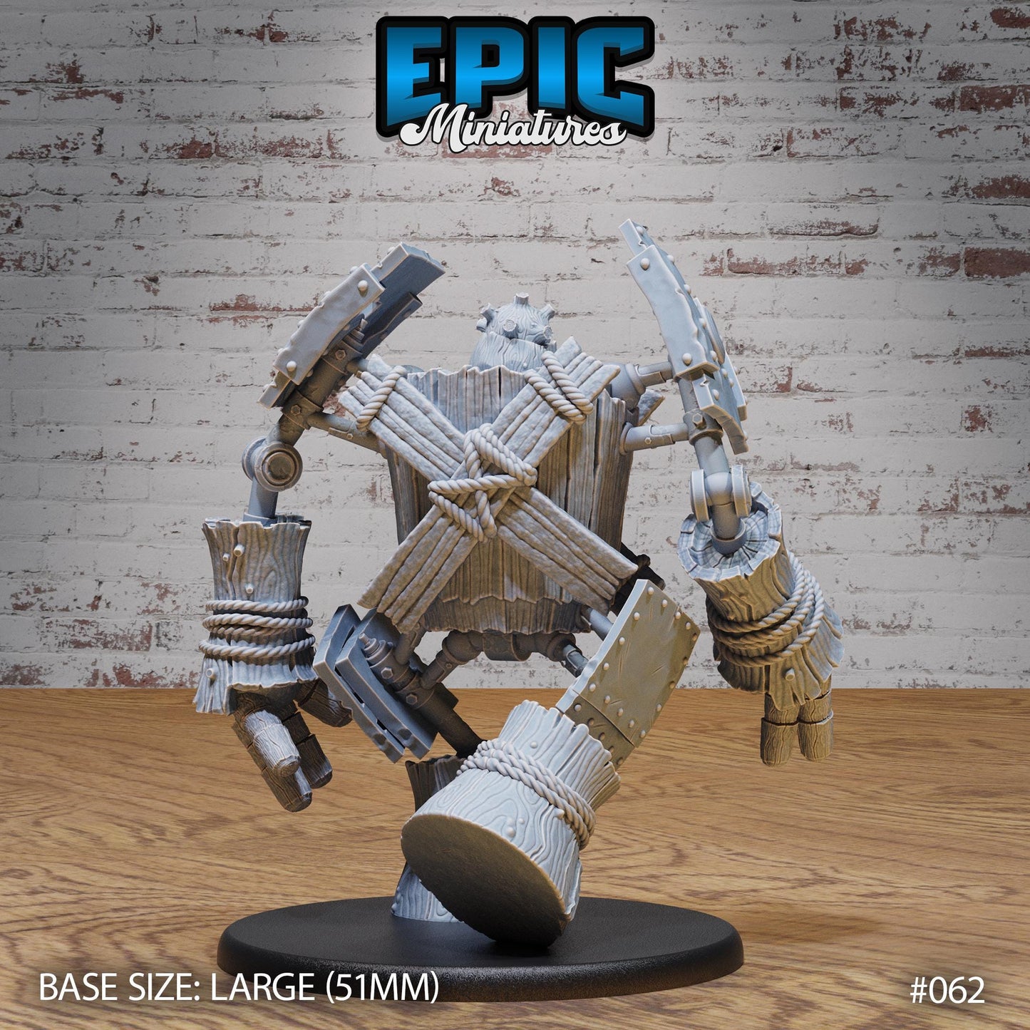 Wooden Construct Golem (3 Variants Available) - Epic Miniatures