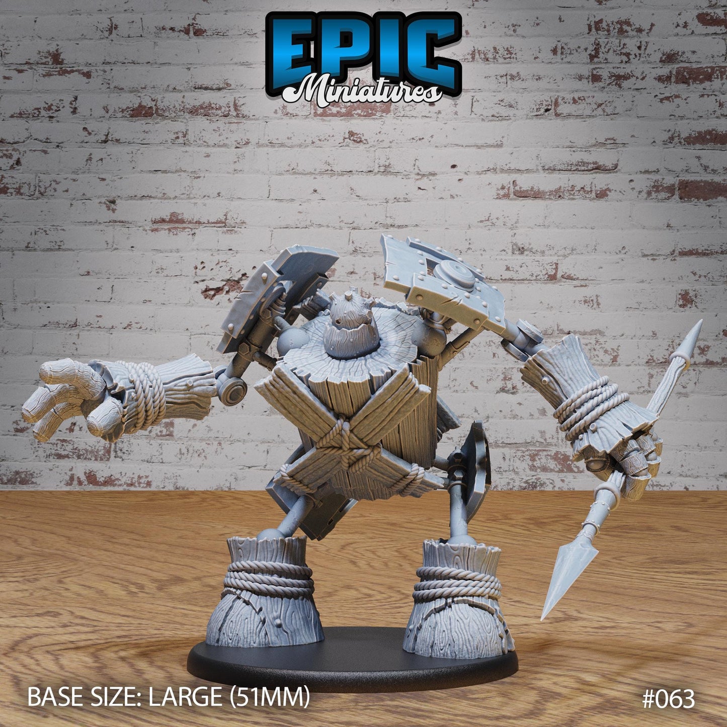 Wooden Construct Golem (3 Variants Available) - Epic Miniatures
