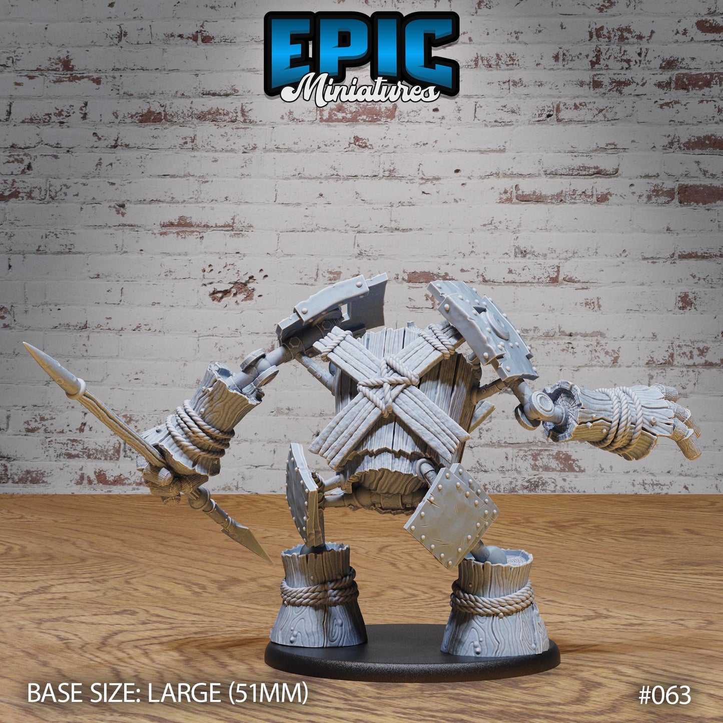 Wooden Construct Golem (3 Variants Available) - Epic Miniatures