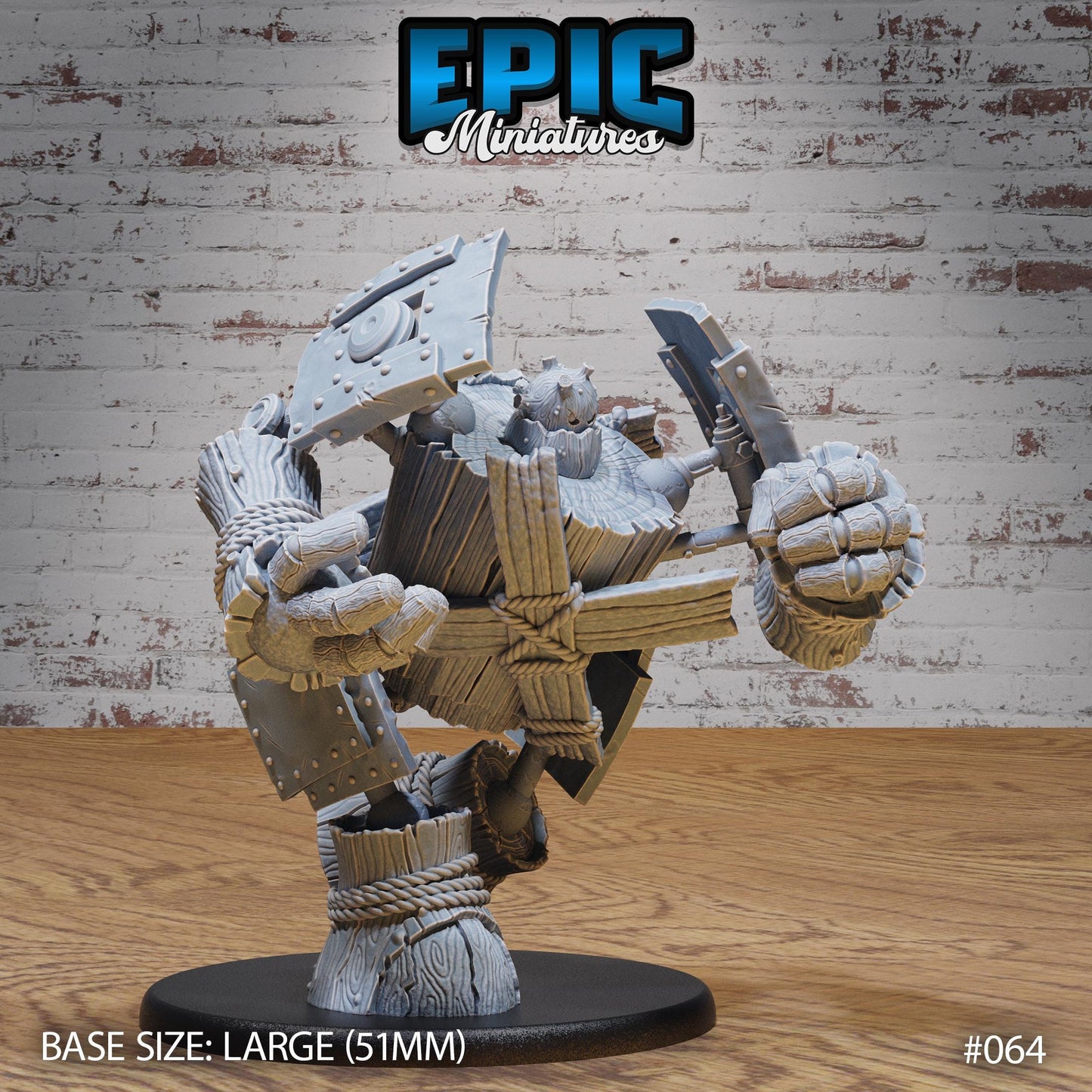Wooden Construct Golem (3 Variants Available) - Epic Miniatures