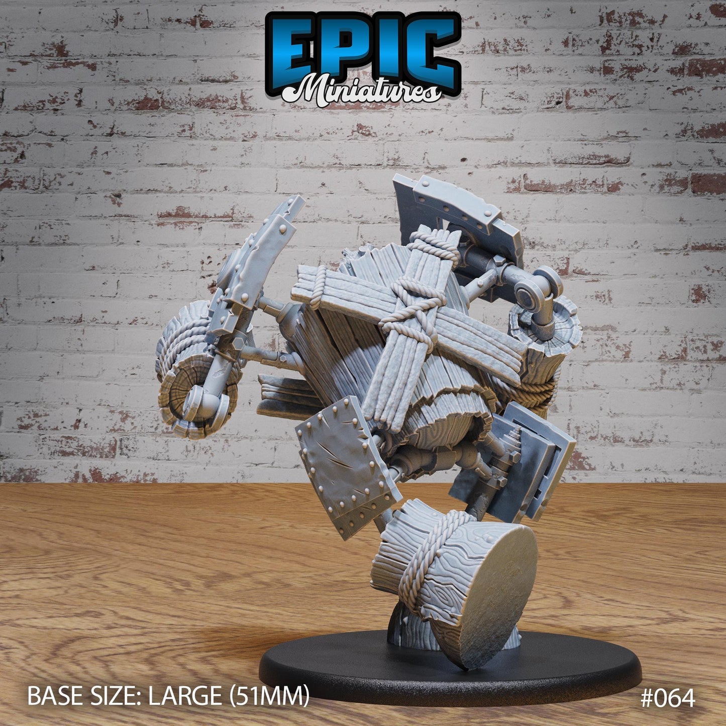 Wooden Construct Golem (3 Variants Available) - Epic Miniatures