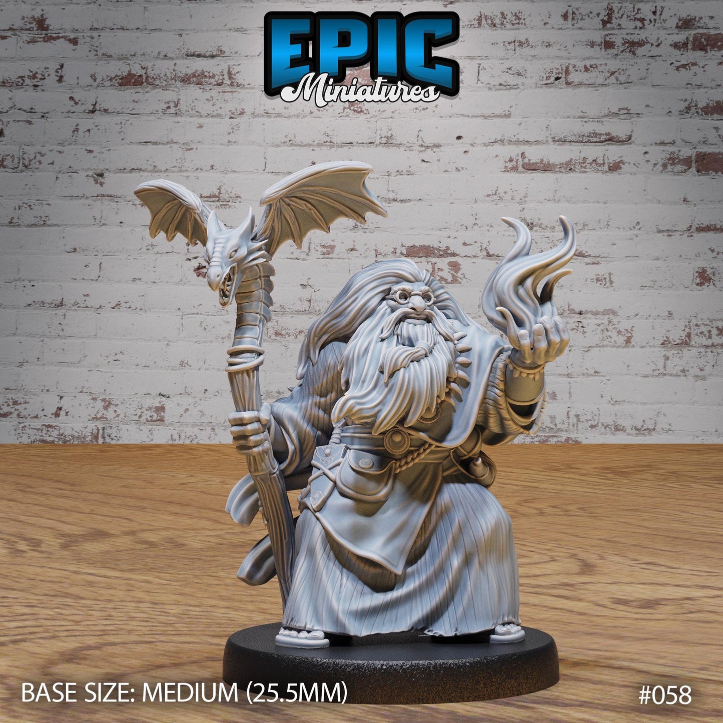 Elemental Magic Dwarf (3 Variants Available) - Epic Miniatures