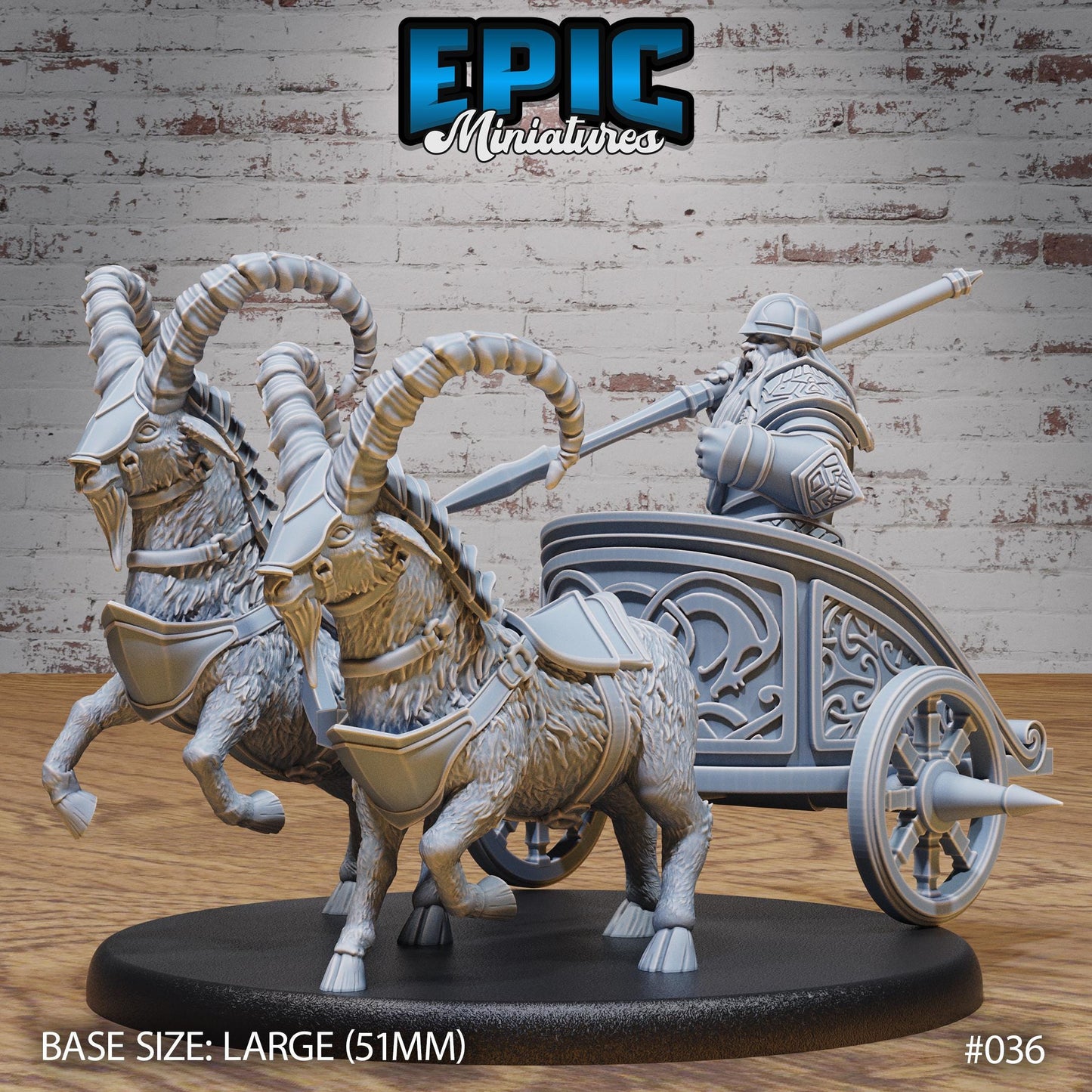 Dwarf Army Goat Chariot - Epic Miniatures