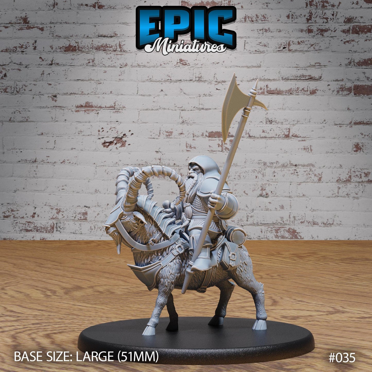 Dwarf Army Goat Rider - Epic Miniatures