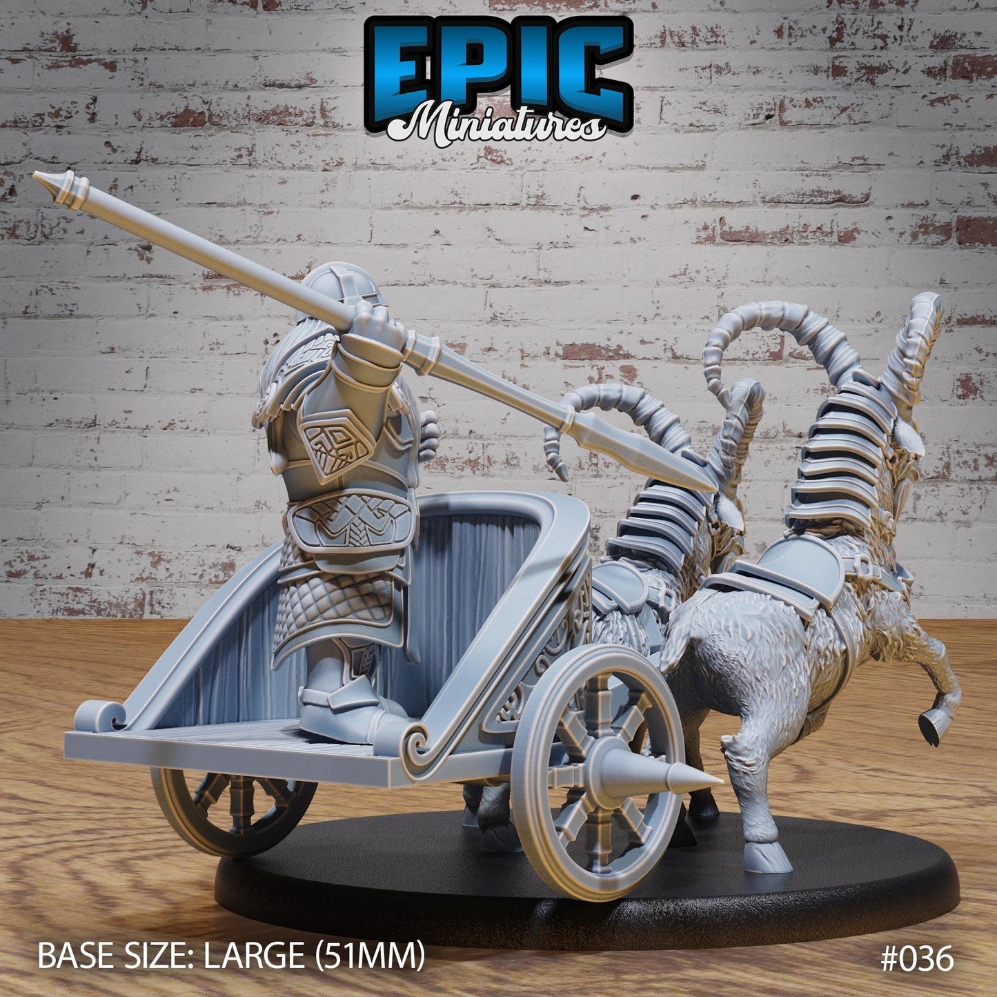Dwarf Army Goat Chariot - Epic Miniatures