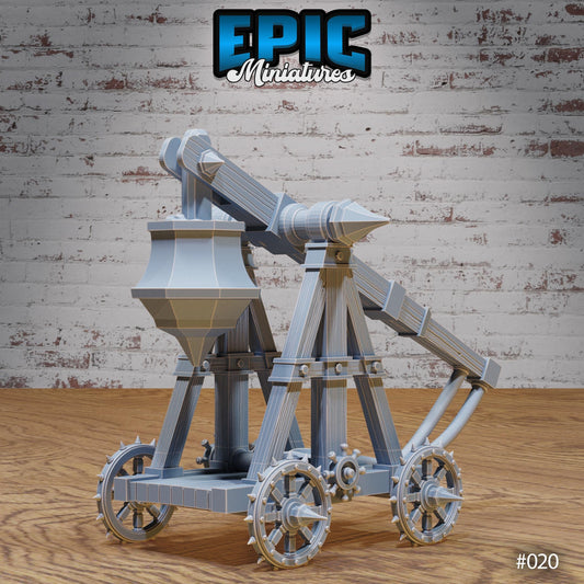 Dwarf Trebuchet and Cannoneer (2 Variants Available) - Epic Miniatures