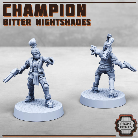Bitter Nightshades, Champions (3 Variants Available) - Print Minis