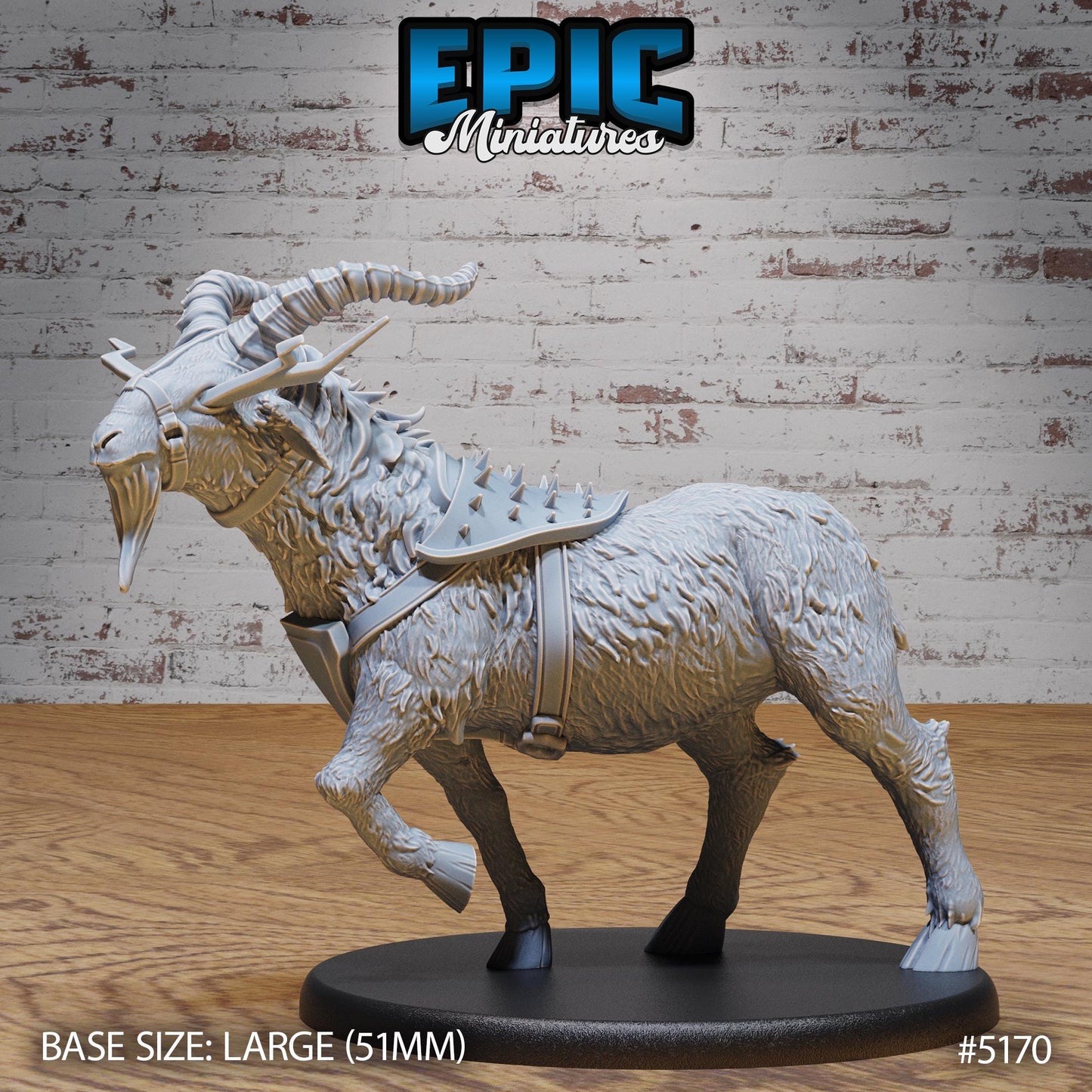 Giant Lightning Goat - Armoured (3 Variants Available) - Epic Miniatures
