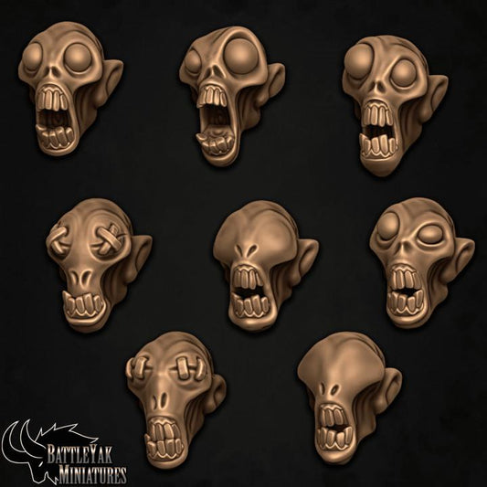 Enslaved Drubbuk Heads, Customisation Pack (8 Variants Available) - Battle Yak