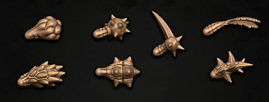 Deviaan Primeval Tail Tips, Customisation Pack (7 Variants Available) - Battle Yak
