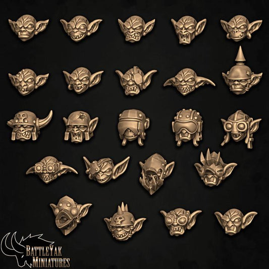 Skumgrot Heads, Customisation Pack - 32mm Scale (23 Variants Available) - Battle Yak