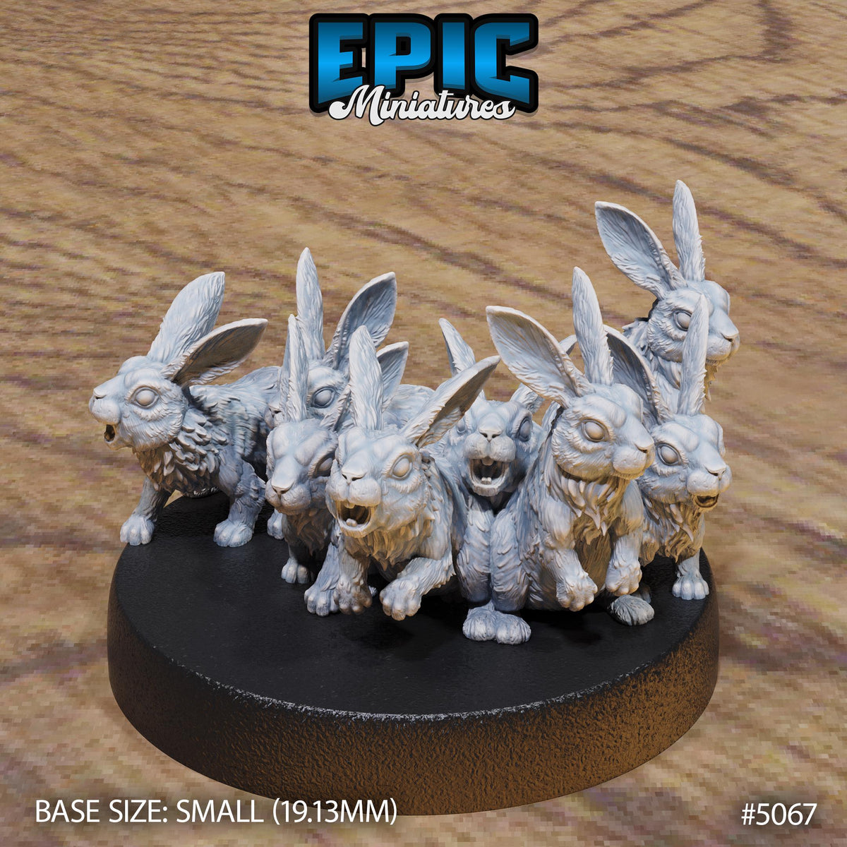 Black Rabbit Swarm Rabbit Swarm (2 Variants Available) - Epic Miniatures – Couatl's Hoard