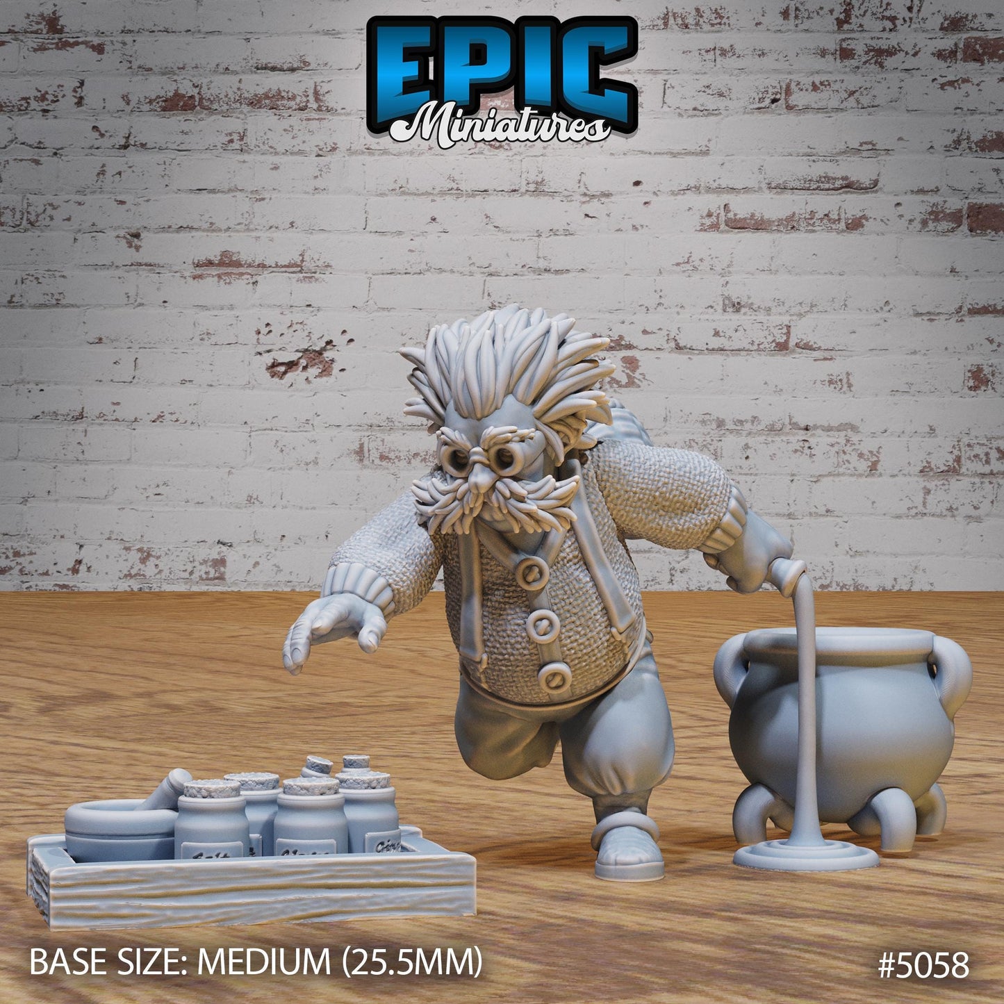 Halfling Villagers, Set 3 (4 Variants Available) - Epic Miniatures