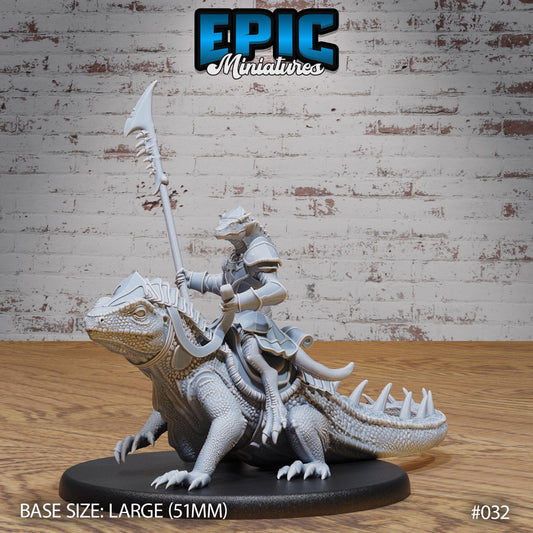 Lizardfolk Army, Reptile Rider (2 Variants Available) - Epic Miniatures