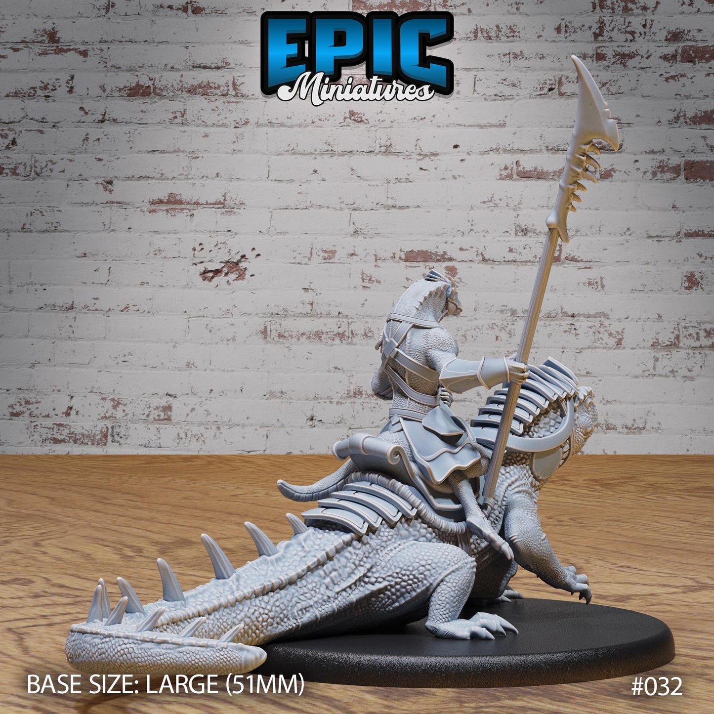 Lizardfolk Army, Reptile Rider (2 Variants Available) - Epic Miniatures