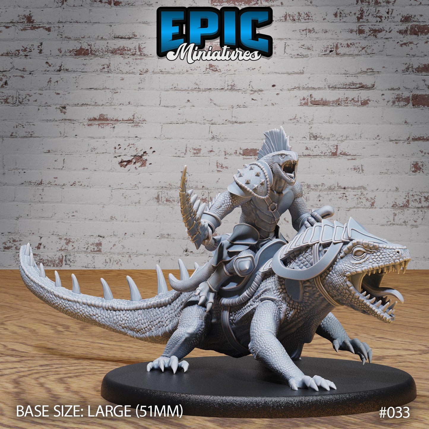 Lizardfolk Army, Reptile Rider (2 Variants Available) - Epic Miniatures