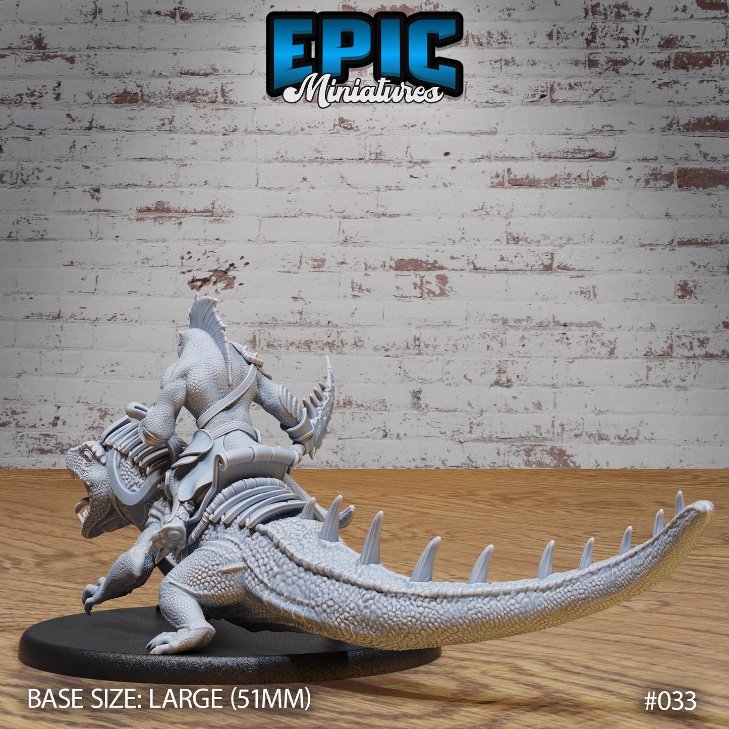 Lizardfolk Army, Reptile Rider (2 Variants Available) - Epic Miniatures
