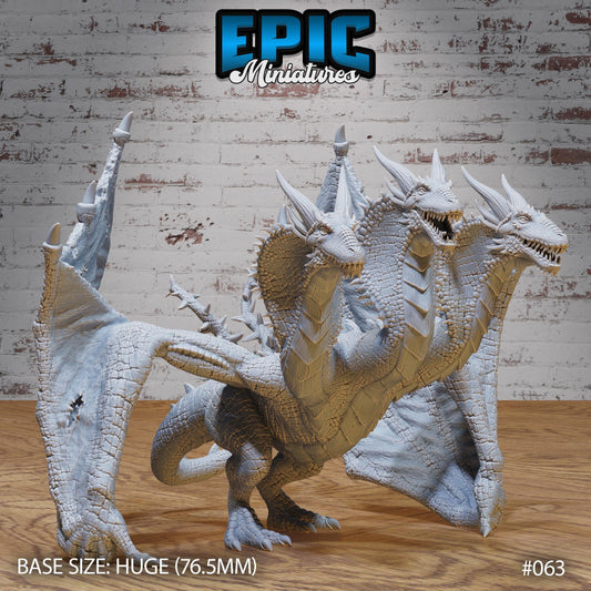 Three Headed Wyvern (3 Variants Available) - Epic Miniatures