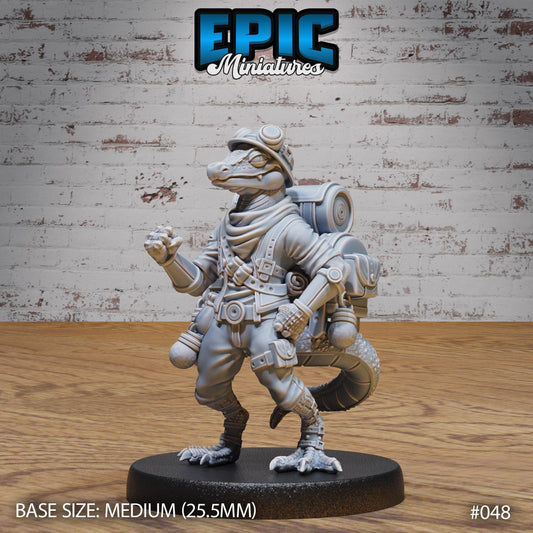 Brave Lizard Adventurer (3 Variants Available) - Epic Miniatures