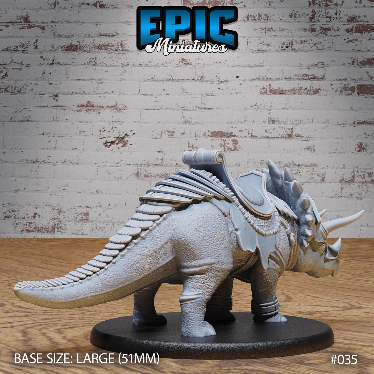 Lizardfolk Army, Triceratops (3 Variants Available) - Epic Miniatures